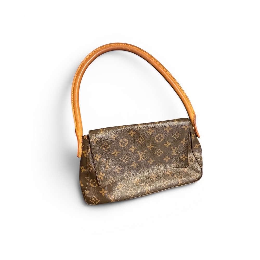 Louis Vuitton Looping PM Monogram Canvas Shoulder Bag Brown